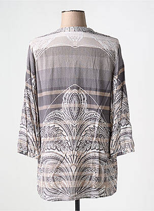 Blouse tissage popeline manches 3/4 gris BETTY BARCLAY femme