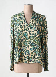 Blouse manches longues manches longues vert SIGNE NATURE femme