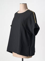 Blouse manches courtes manches courtes noir LA FEE MARABOUTEE femme