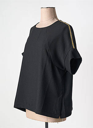 Blouse manches courtes manches courtes noir LA FEE MARABOUTEE femme