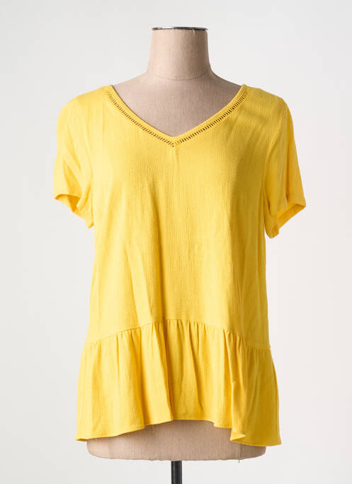 Top jaune C'EST BEAU LA VIE pour femme