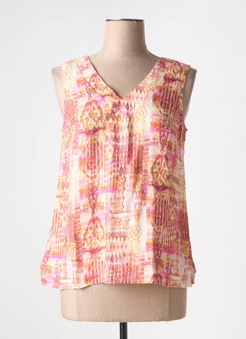 Top orange SIGNE NATURE pour femme