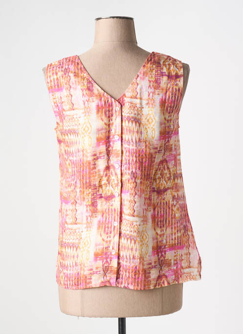 Top orange SIGNE NATURE pour femme