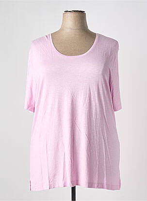 T-shirt coupe droite manches courtes rose GELCO femme