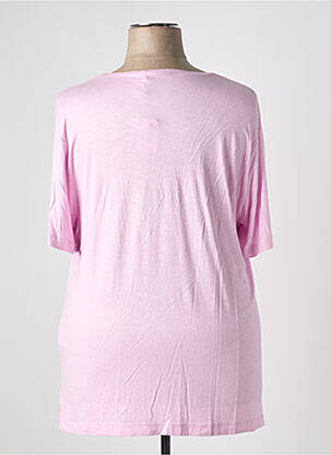 T-shirt coupe droite manches courtes rose GELCO femme