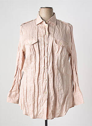 Chemisier coupe cintrée manches longues beige MYBC femme