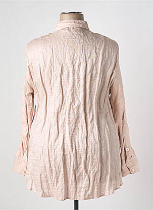 Chemisier coupe cintrée manches longues beige MYBC femme