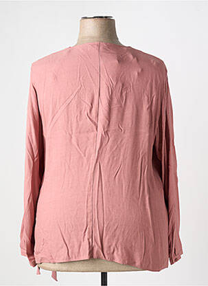 Blouse poignets boutonnés avec fente manches longues rose SAMOON femme