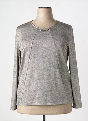 Top stretch manches longues gris GEVANA femme