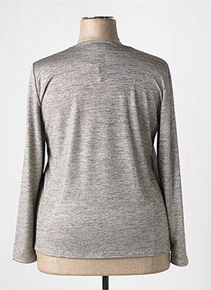 Top stretch manches longues gris GEVANA femme