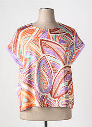 Blouse manches courtes manches courtes orange LOURDES CASTILLO femme