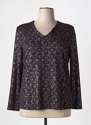 Top stretch manches longues rouge NAYAT femme