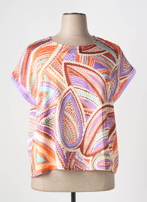 Blouse orange LOURDES CASTILLO pour femme