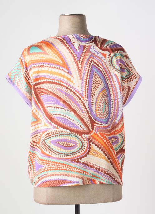 Blouse orange LOURDES CASTILLO pour femme