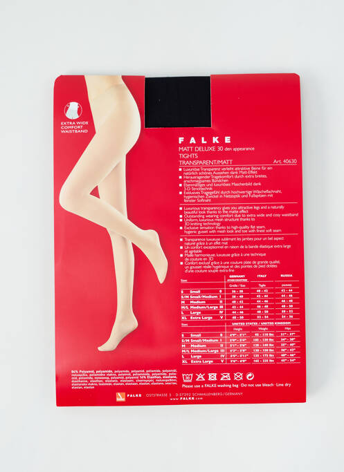 Collants noir FALKE pour femme