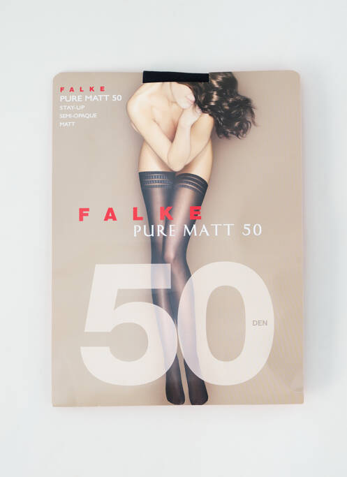 Bas noir FALKE pour femme