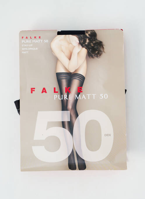 Bas noir FALKE pour femme
