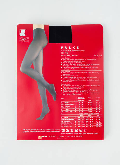 Collants noir FALKE pour femme