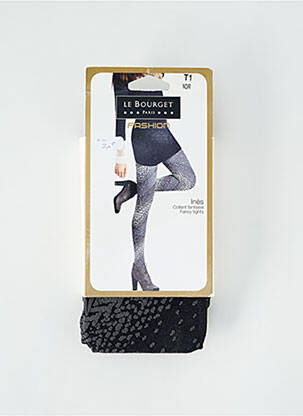 Collants imprimé fantaisie noir LE BOURGET femme