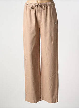 Pantalon droit taille élastique taille normale marron ROXY femme