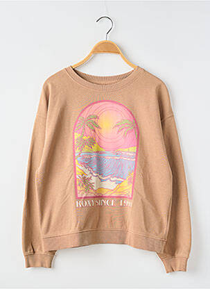 Sweat-shirt manches longues manches longues beige ROXY fille