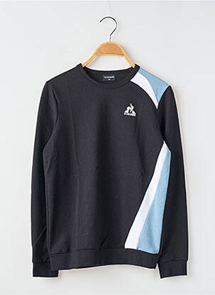 Sweat-shirt coupe droite manches longues noir LE COQ SPORTIF garçon