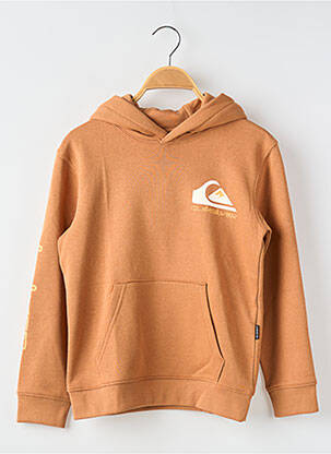 Sweat-shirt à capuche col v manches longues beige QUICKSILVER garcon