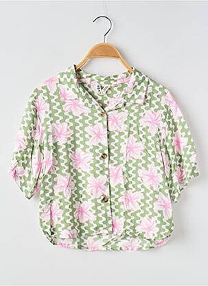 Chemisier coupe droite manches courtes vert ROXY fille