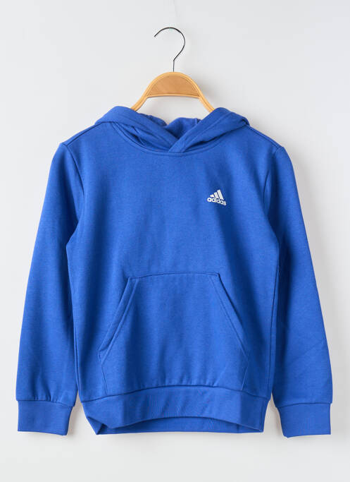 Sweat-shirt à capuche bleu ADIDAS pour garçon