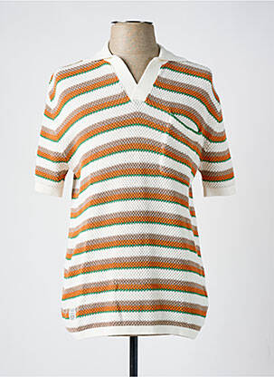 Pull col v manches courtes orange PEPE JEANS homme