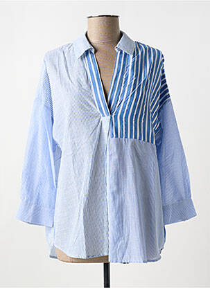 Blouse tissage popeline manches longues bleu LEE COOPER femme