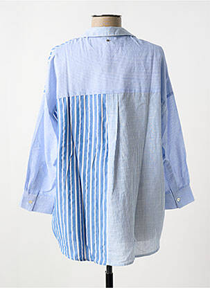Blouse tissage popeline manches longues bleu LEE COOPER femme