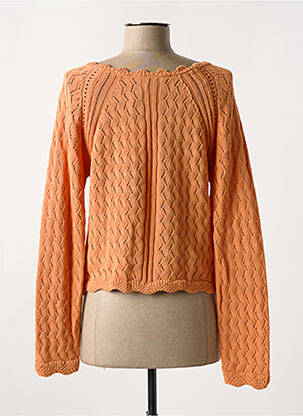 Pull coupe cintrée manches longues orange PEPE JEANS femme