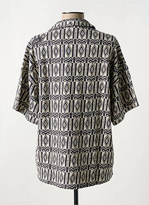 Chemisier imprimé fantaisie manches courtes gris OXBOW femme