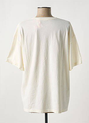 T-shirt sérigraphie floquée manches courtes beige ROXY femme