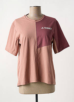 T-shirt coupe droite manches courtes rose ADIDAS femme