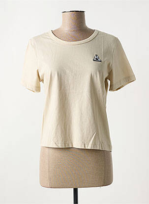 T-shirt coupe cintrée manches courtes beige LE COQ SPORTIF femme