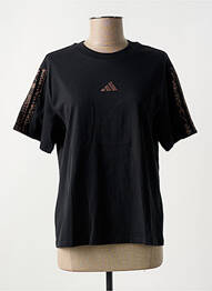 T-shirt coupe cintrée manches courtes noir ADIDAS femme