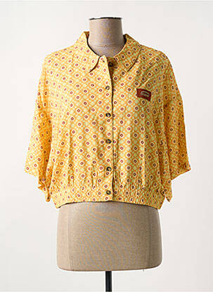 Chemisier imprimé fantaisie manches courtes jaune OXBOW femme