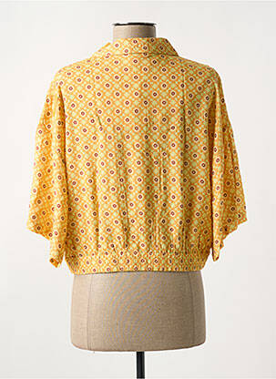 Chemisier imprimé fantaisie manches courtes jaune OXBOW femme