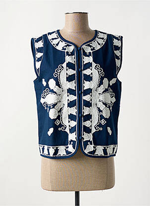 Gilet sans manche coupe cintrée bleu PEPE JEANS femme