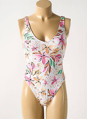Maillot de bain 1 pièce stretch haut soutien-gorge moulé blanc ROXY femme