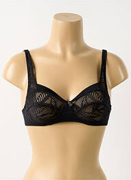 Soutien-gorge sans armature haut soutien-gorge emboitant noir BARBARA femme