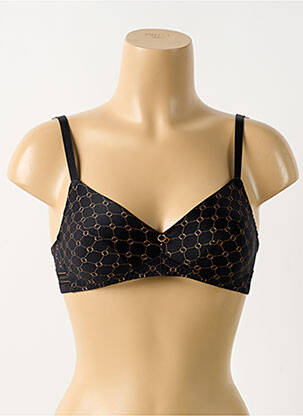 Soutien-gorge effet matière satinée haut soutien-gorge emboitant noir ANTIGEL femme