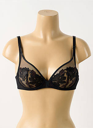 Soutien-gorge effet matière satinée haut soutien-gorge emboitant noir SIMONE PERELE femme