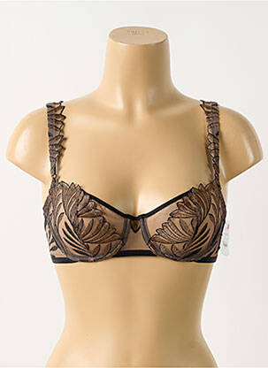 Soutien-gorge effet matière satinée haut soutien-gorge balconnet marron AUBADE femme