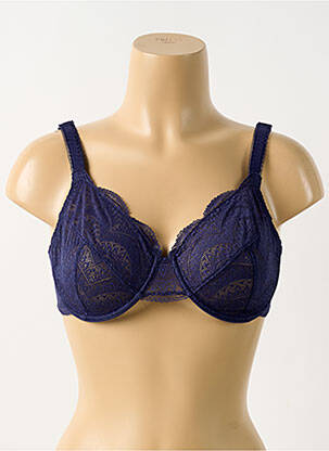 Soutien-gorge effet matière satinée haut soutien-gorge emboitant bleu SIMONE PERELE femme