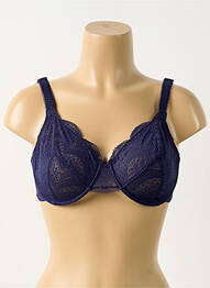 Soutien-gorge effet matière satinée haut soutien-gorge emboitant bleu SIMONE PERELE femme