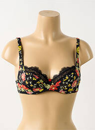 Soutien-gorge effet matière satinée haut soutien-gorge emboitant noir ANTIGEL femme
