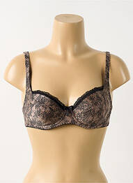 Soutien-gorge effet matière satinée haut soutien-gorge emboitant marron ANTIGEL femme
